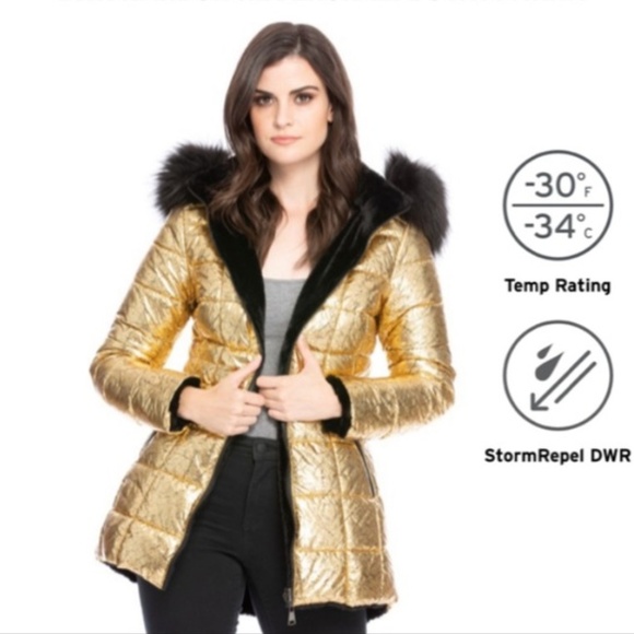 Jackets & Blazers - Metallic reversible padded jacket